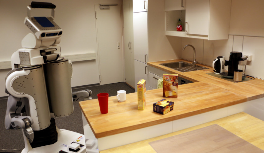 PR2 robot in kitchen