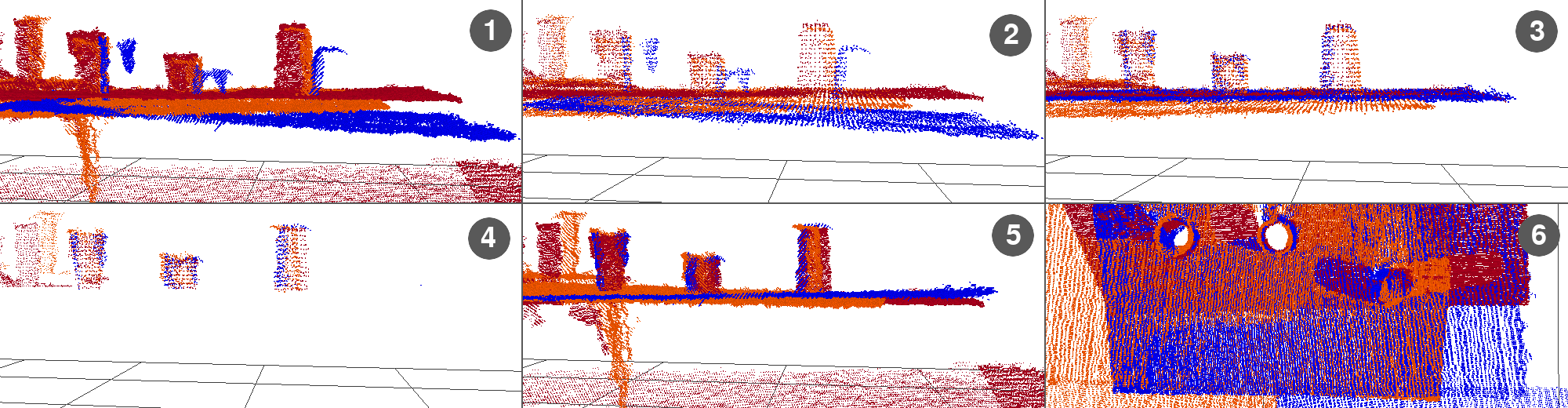 Merging point clouds stored in robot database.